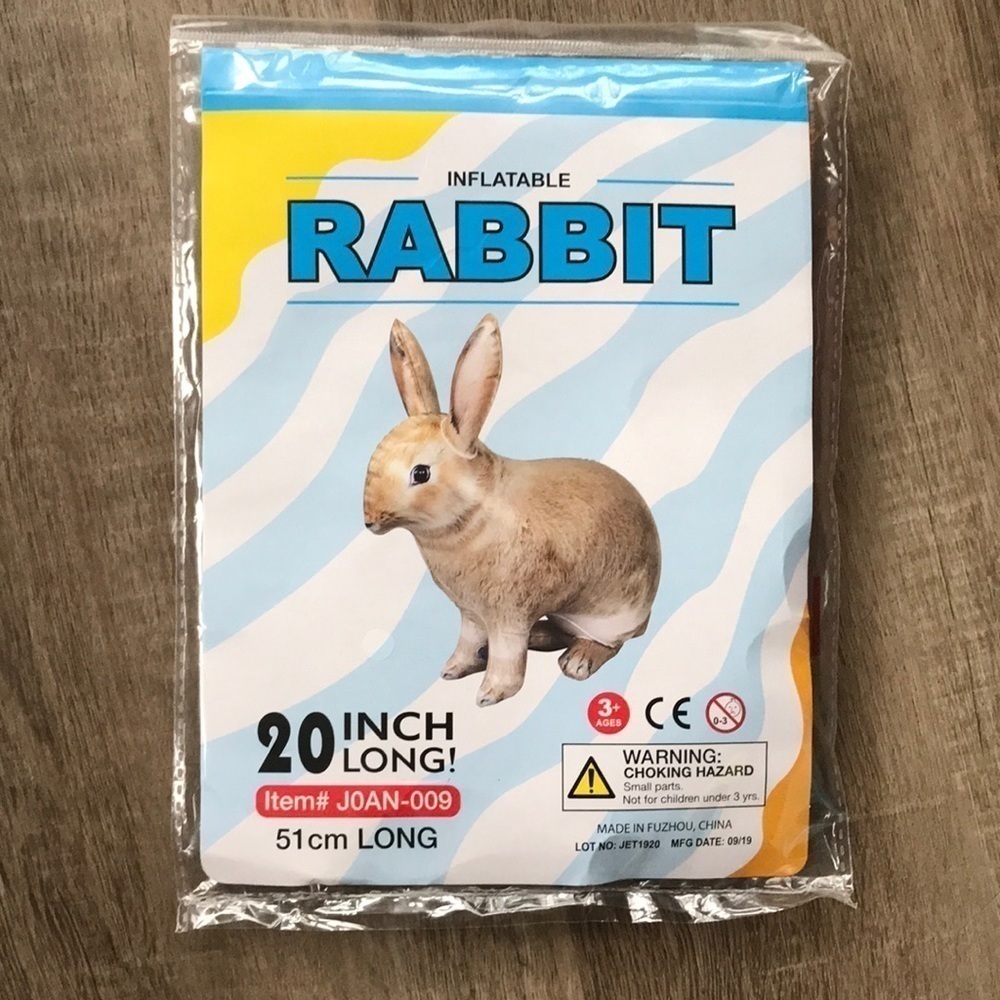 4/$25 Inflatable rabbit for party birthday party pool party